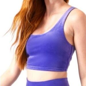 Athleta Velvet Cut Out Crop Top D-DD